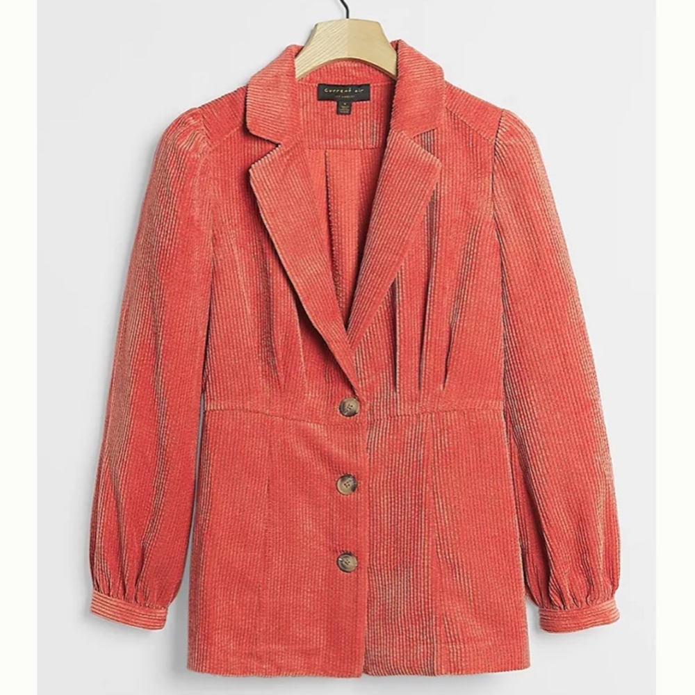 Alfie Cinched Corduroy Blazer Orange Size XS